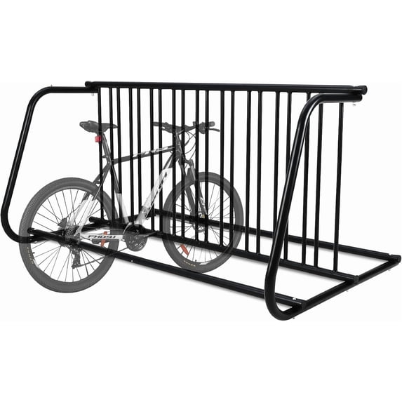 Commercial Grid Bike Rack, 61" Floor Bike Rack, Bicycle Floor Parking Stand, 10-Bike Capacity Power Coated Steel Dual-Sided Bicycle Storage Stand for Garages, Stores, Schools & Universities