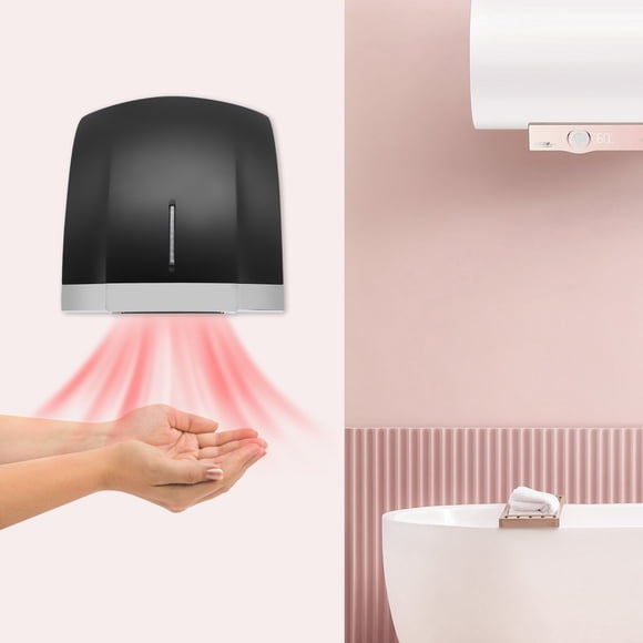 Commercial Hand Dryer Automatic Electric Hand Dryer 1800W High Speed Hand Dryer for Commercial and Household Noise Reduction(Black)