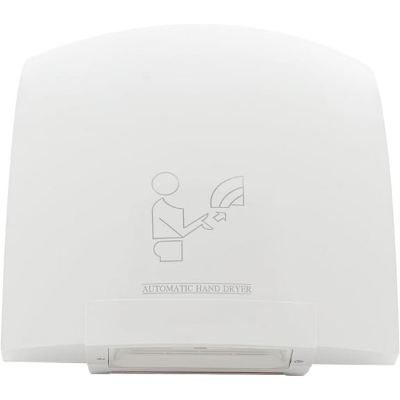 Commercial Hand Dryer White 1200W High Speed Wall Mount Automatic Electric Hand Dryer Commercial Compact Air Hand Dryer with Plug and Adjustable Temperature for Bathrooms Household