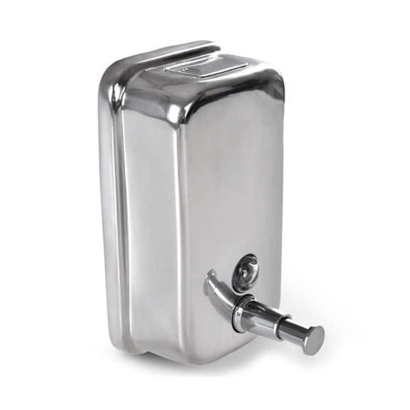 Clispeed Plated Silver Stainless Steel Liquid Soap Pump Wall Mounted for Kitchen and Bathroom