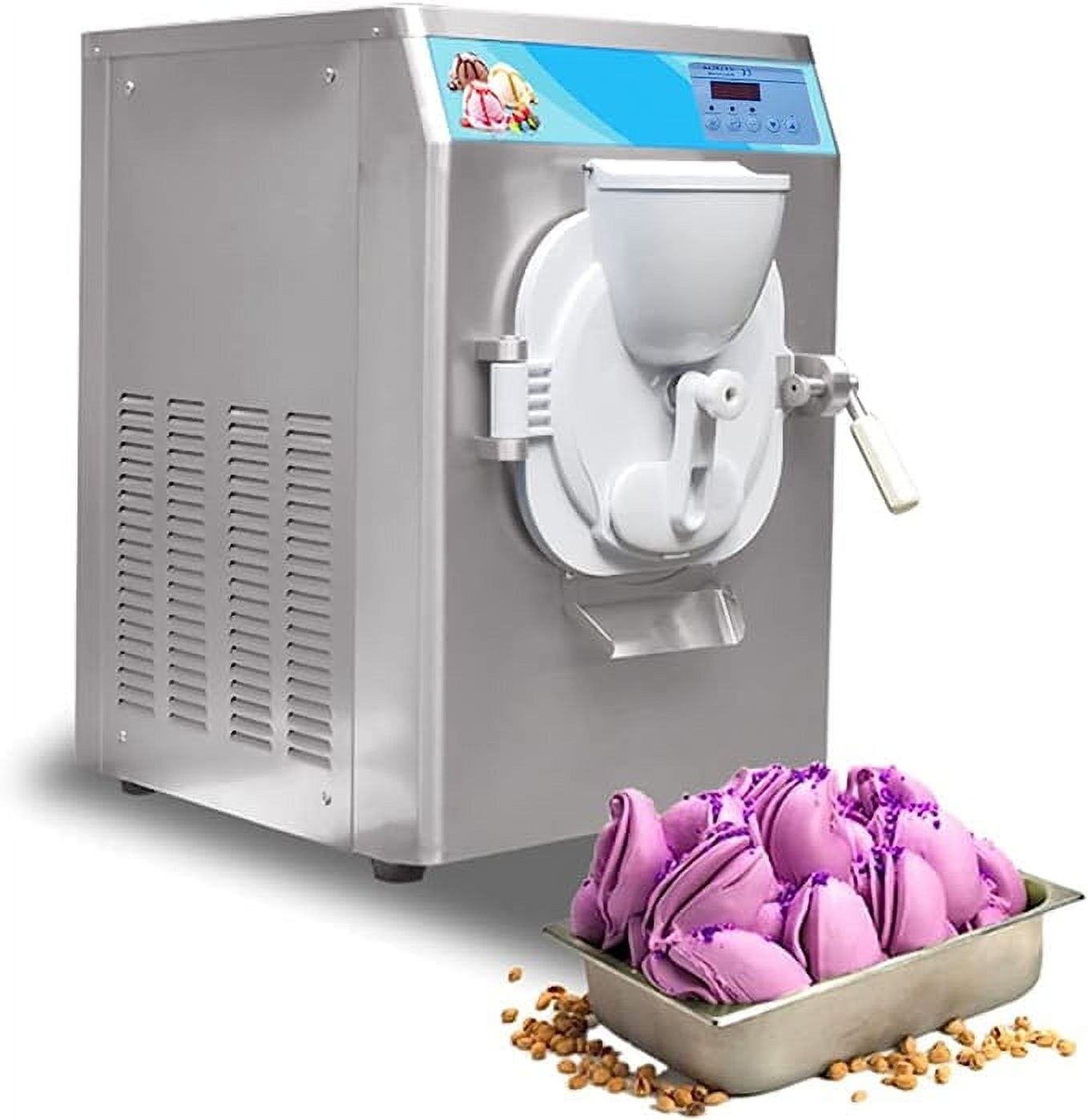 IW.HLMF Fully Automatic Mini Homemade Ice Cream Maker,Soft Serve Ice Cream  Machine,Small Ice Maker Machine Counter Top Blue