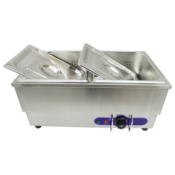 Commercial Hot Dog Steamer & Bun Warmer Bakery Buffet Steam Heater