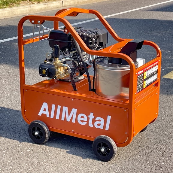 Commercial Hot Water Pressure Washer, 4000 PSI 4.0 GPM Gas Powered Pressure Washer with 420cc Engine, Electric & Recoil Start, Italian AR Pump, 33 ft Hose