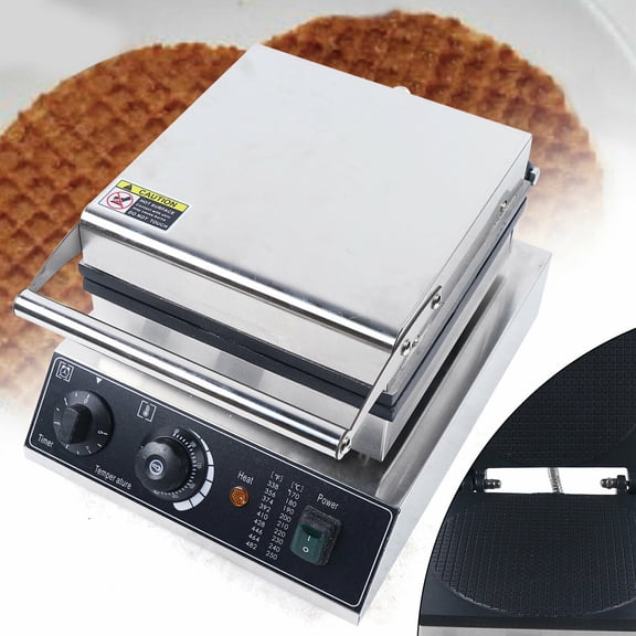 Commercial Ice Cream Cone Maker,Waffle Maker Machine,Electric Waffle Cone Maker.Stainless Steel Breakfast Baker Machine with Temperature and Time Control for Restaurant or Home
