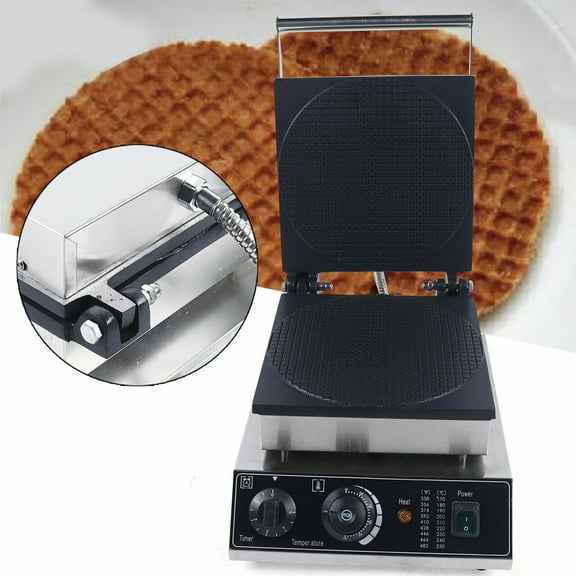 Commercial Ice Cream Cone Maker,Waffle Maker Machine,Electric Waffle Cone Maker.Stainless Steel Breakfast Baker Machine with Temperature and Time Control for Restaurant or Home