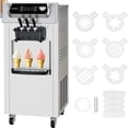 thumbnail image 1 of Commercial Ice Cream Maker, 3 Flavors, 20-28L/H Yield, LCD Panel, Auto Clean, 2200W Countertop Soft Serve Machine w/ 2x7L Hopper, Frozen Yogurt Maker for Restaurant Snack Bar, 1 of 6