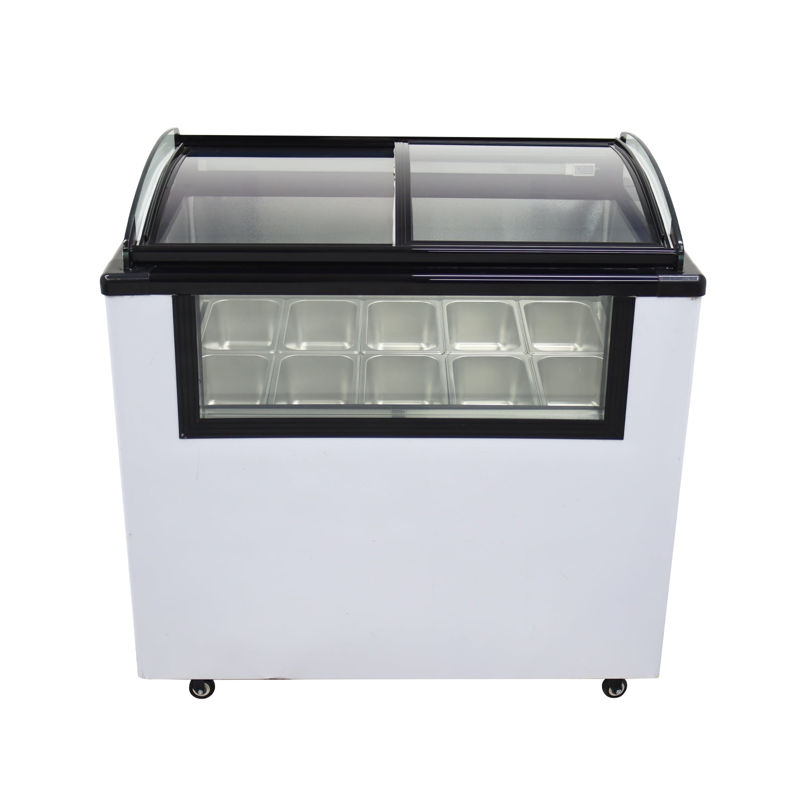 Commercial Ice Cream Showcase 10 Pan Ice Cream Display Refrigerator Gelato Display Freezer
