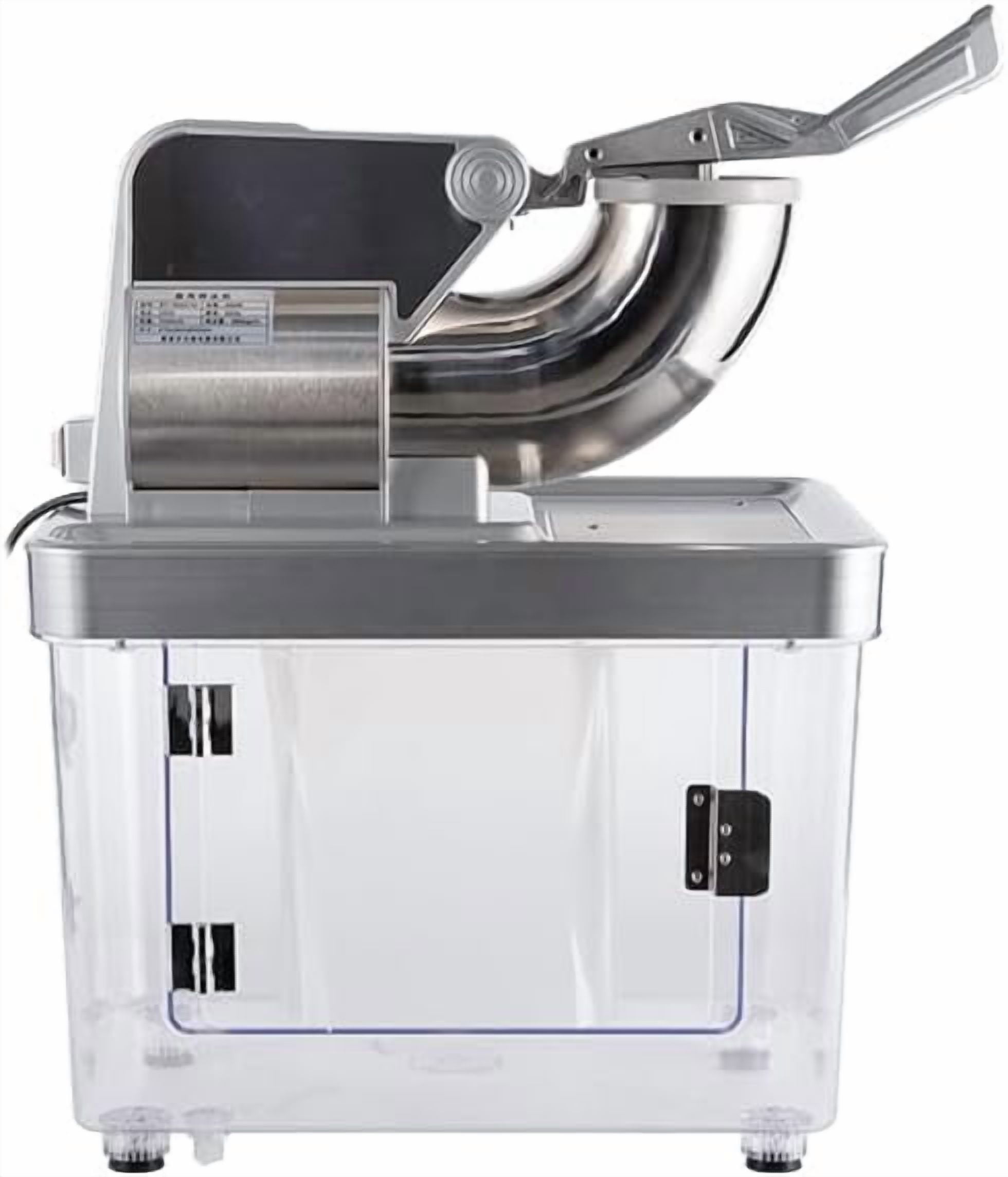 Commercial Ice Crusher Machine, 350W, 661 LBS/H, Ice Shaver Maker with 4 Stainless Steel Blades, 10 Gal Storage Box, Ice Scoop, Snow Cone Machine for Home Bar Cafes, Silver