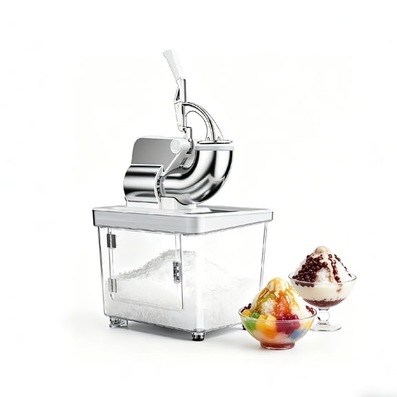 Commercial Ice Crusher, with 34L Storage Box, 661LBS/H