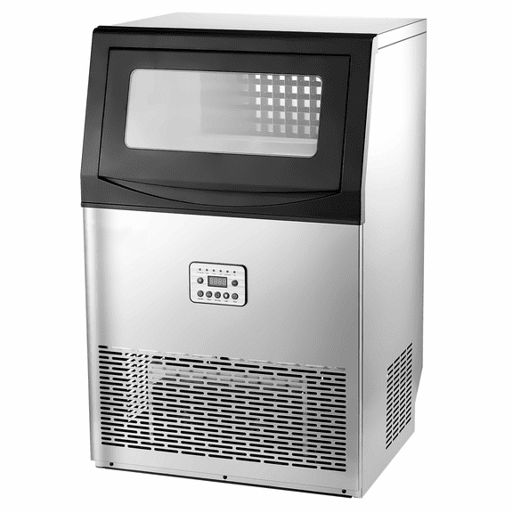 Commercial Ice Maker Freestanding 90lbs/24H - Light Commercial Ice Machine 50 Cubes - Self Cleaning - For Home, Bar, Restaurant