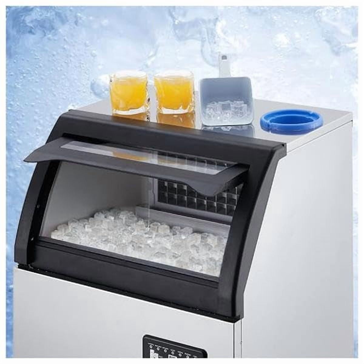 Commercial Ice Maker Machine - 120lbs/24H, 33lbs Storage, Stainless Steel Under Counter, Self Cleaning, Water Filter & Scoops - Ideal for Home, Office, Restaurant, Bar