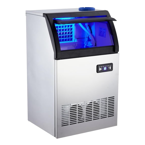 Commercial Ice Maker Machine, 155 lbs/24H, with 33 lbs Storage