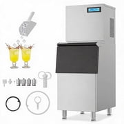 Commercial Ice Maker Machine, 800LBS/24H, 450 LBS Large Storage Bin