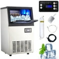 Commercial Ice Maker Machine, 80lbs/24H Stainless Steel Under Counter