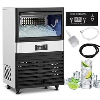Kndko 33lbs Chewable Nugget Ice Maker with Crushed Ice, Ready in 7 Mins,  Sonic Ice Machine with Handle, Black 