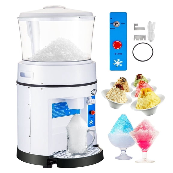 Commercial Ice Shaver 110V 1100LBS/H Electric Snow Cone Maker with 17.6 LBS Hopper
