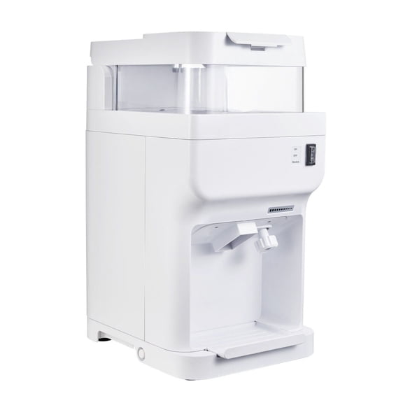 Commercial Ice Shaver Crusher - 220lbs/Hour Electric Snow Cone Machine, 8L Ice Box, 350W, 1500RPM, Tabletop Ice Maker for Parties, Events, Bar & Home Use (White)