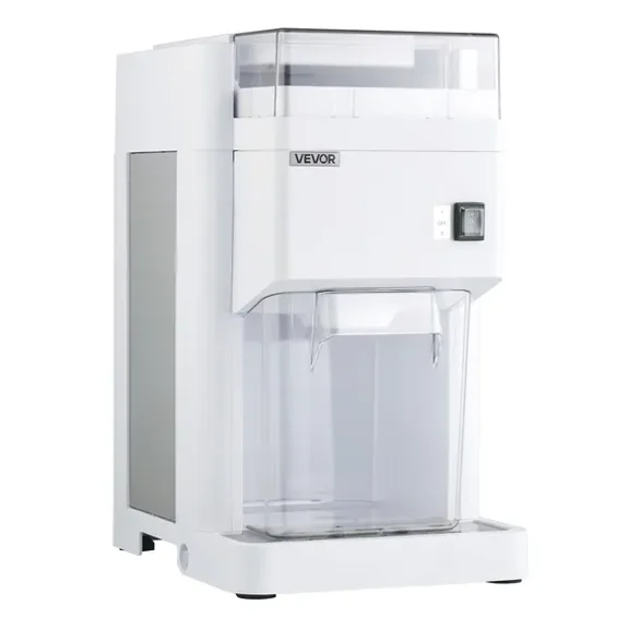 Commercial Ice Shaver Machine, 1.91QT /1.8L Large Electric Ice Cube Crusher Shaved Maker with 300W Premium Motor, Stainless Steel Blades, for Bar Mixing Seafood Preservation Home Party, White