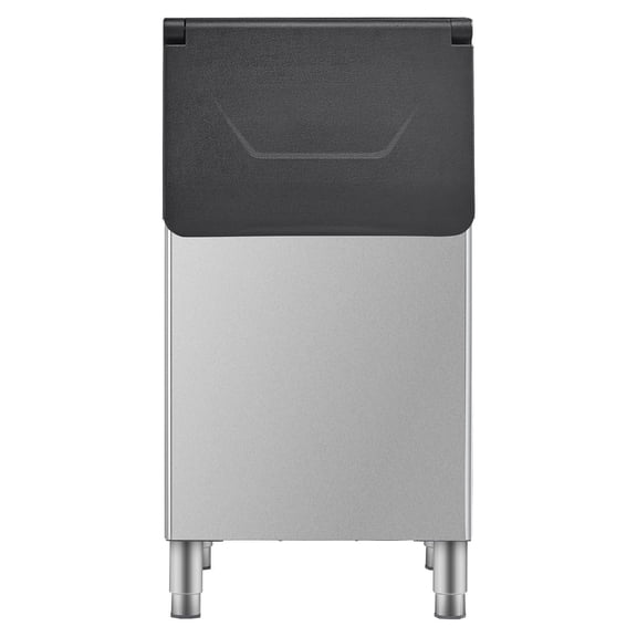 Commercial Ice Storage Container: 300lb Capacity, Stainless Steel Construction, Includes Single-Stage Filter, Non-Slip Adjustable Feet