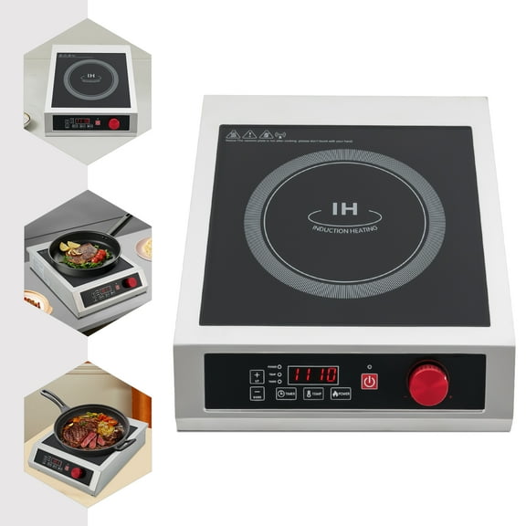 Commercial Induction Cooktop Powerful Electric Induction Burner W/ Digital Sensor for Homes, Restaurants