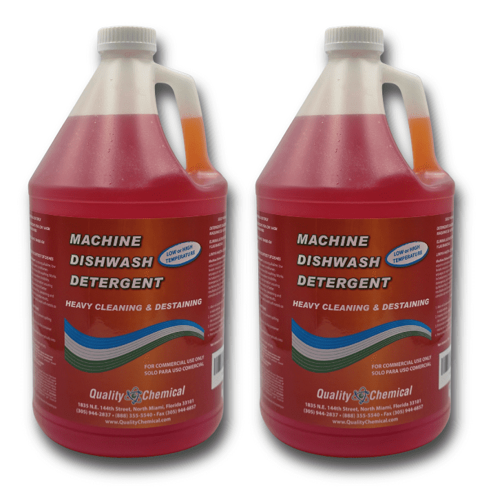 Commercial Industrial Grade Machine Dishwash Detergent - A premium grade detergent for low or high temp dishwash machines 128 oz (Pack of 2)