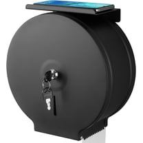 Commercial Jumbo Toilet Paper Dispenser with Shelf, Wall Mount Stainless Steel Roll Holder, Matte Toilet Tissue Dispensers