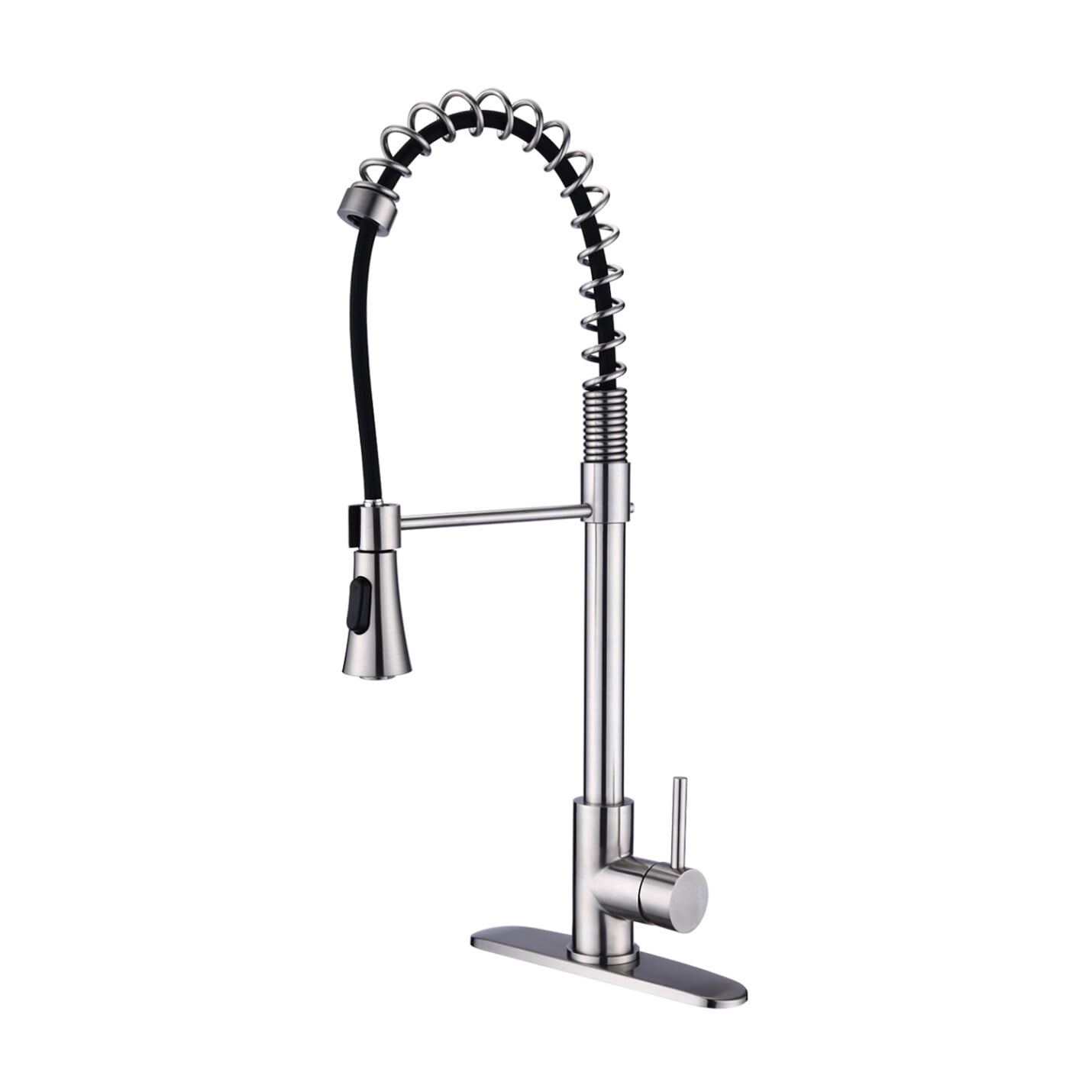 SOKA High Arc Kitchen Faucet With Pull-Down Sprayer - Single Handle Touch Control - Gold Industrial Style - Fits 1 Or 3 Hole Sinks