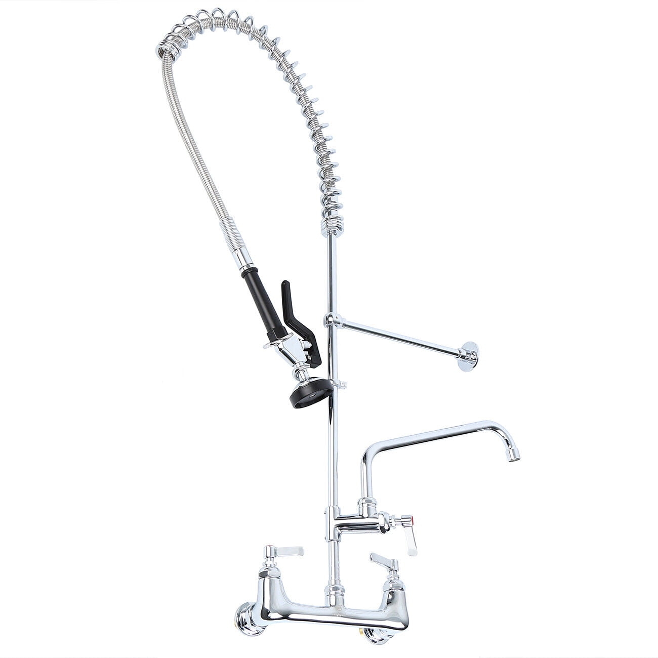 Commercial Kitchen Sink Faucet with Pre Rinse Sprayer 8 Adjustable