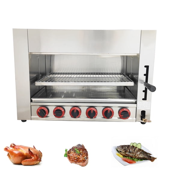 Commercial LPG Baking Oven Single-layer Gas-fired Chicken Grill LPG Countertop Salamander Broiler