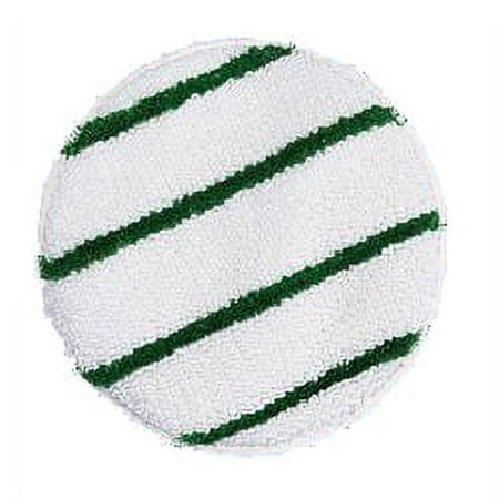 Commercial Low-Profile Carpet Bonnet with Green Scrubber Strips - 19""