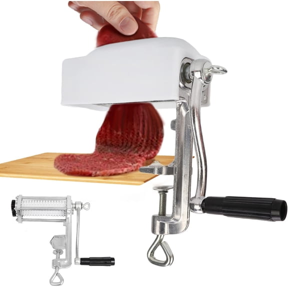Commercial Manual Meat Tenderizer Machine, Heavy Duty Meat Cuber, Quick and Easy Beef Chicken Steak Flatten Tool Aluminum Alloy Construction Clamp-on Rolling Cuber Tool Steak Flatten Cuber