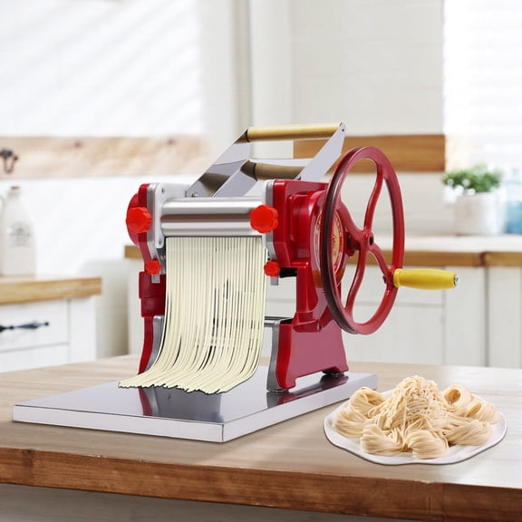 Commercial Manual Pasta Press Maker Noodle Machine Dumpling Skin Roller Tool Red