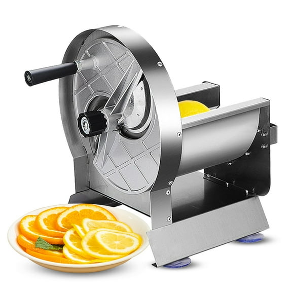 Commercial Manual Vegetable Fruit Slicer 0.2-1mm Adjustable Thickness Stainless Steel Manual Vegetable Cutter Machine for Slicing Fruit Potato Lemon Onion Cabbage Tomato