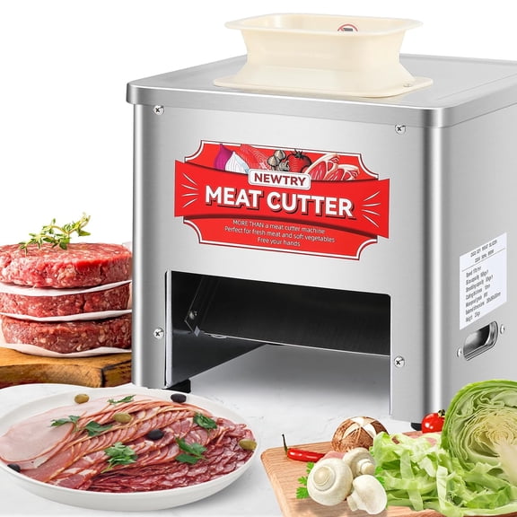Commercial Meat Cutter Machine, 3.5mm Blade, Save Time, Easy to Clean, Slices Strips Cubes 3 in 1, 110V US Plug