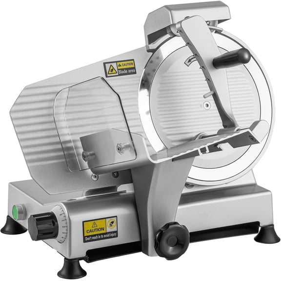 Commercial Meat Slicer,10 inch lectric Meat Slicer Machine, 240W Frozen Meat Deli Cheese Food Slicer with Adjustable Thickness, Meat Slicer For Commercial and Home use