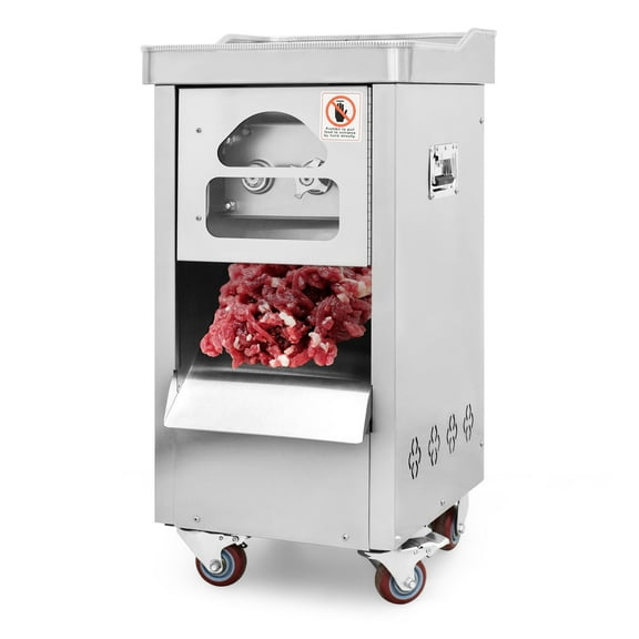 Commercial Meat Slicer 1100W, 661lb/H, Food-Grade Stainless Steel with 3mm Blade for Slicing, Shredding & Mincing, Ideal for Restaurant & Supermarket Use