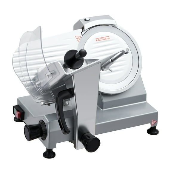 Commercial Meat Slicer 8Inch Steel Blade 210W Motor 0-12mm Adjustable Thickness Electric Meat Slicer Semi-Automatic Meat Cutter for Kitchen Restaurant