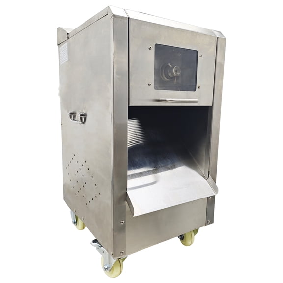 Commercial Meat Slicer Meat Cutting Machine Stainless Steel Meat Cutter with 2mm Blade 110V 300KG/H