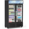thumbnail image 1 of Commercial Merchandiser Refrigerator, 2 Glass Door Display Refrigerator, 25.3 Cu. Ft Upright Beverage Display Cooler with LED Light, Adjustable Shelves, 1 of 7