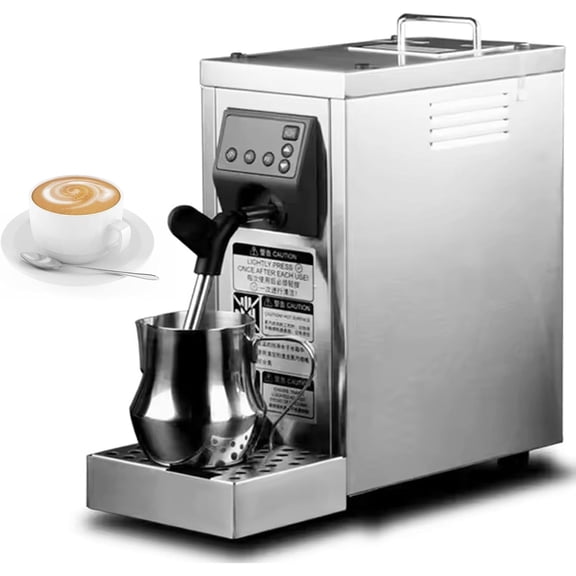 Commercial Milk Frother,Electric Steam Milk Frothing Machine,Milk Steamer Machine With 800ML Capacity, Automatic Coffee Milk Foam Machine With 104F-194F Adjustable Temperature