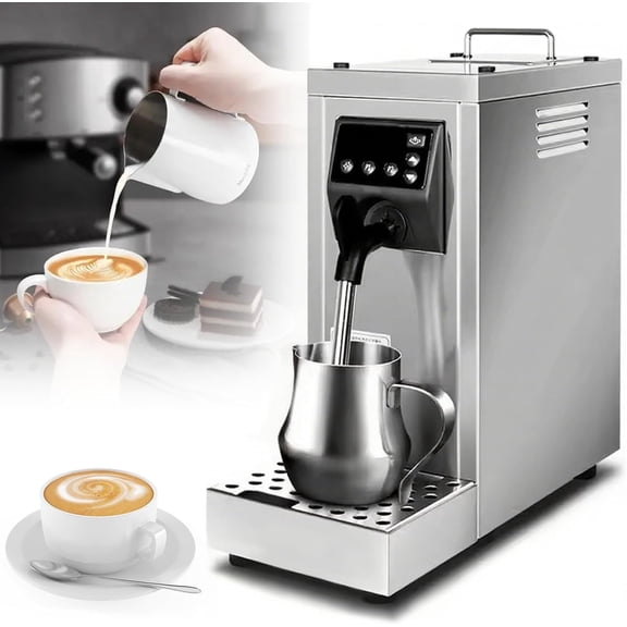 Commercial Milk Frother Electric Steam Milk Frothing Machine Milk Steamer Machine Automatic Coffee Milk Foam Machine Steam Milk Frother Machine Electric Steam Foam Maker