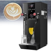 Commercial Milk Frothing Machine, 12L Water Boiler, Multi-Purpose Electric Steam Foam Maker, with LED Display, for Tea Coffee Shop, Dessert Shop
