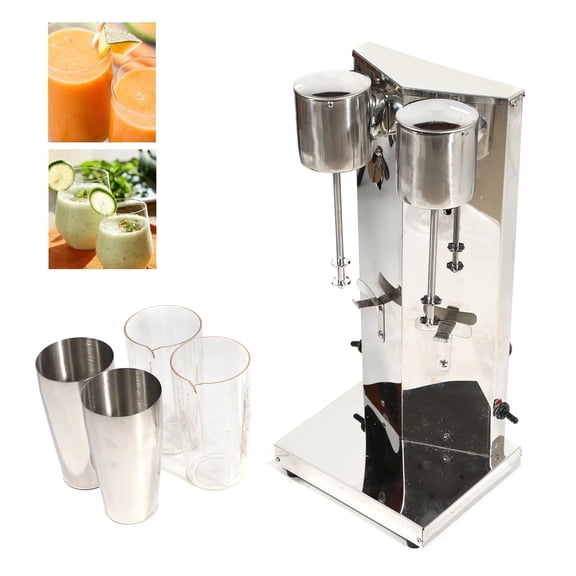 Commercial Milkshake Machine Maker Ice Cream Mixer Smoothie Frappe Double Head for Families, Snack Bars