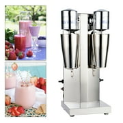 Commercial Milkshake Maker, Double Heads Electric Silent Milk Shake Machine Stainless Steel 18000RMP High Speed for Drink Mixer 110V