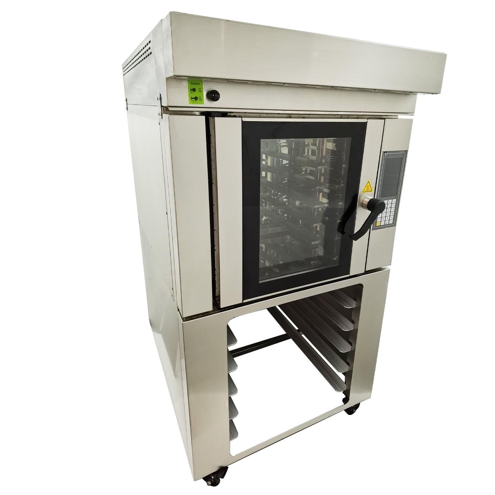 Commercial Mobile Electric Hot Air Circulating Rotary Oven with Cooling Shelf 220V