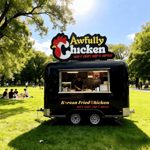 Commercial Mobile Food Unit  Non-Motorized Kitchen Cart