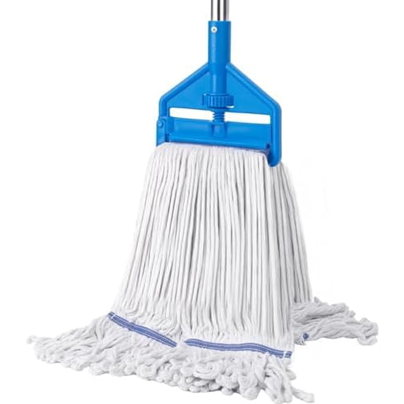 Commercial Mop 60 inch Heavy Duty Industrial Wet Mops with Long Handle,Looped-End String Cotton Mop for Home, Kitchen,Garage,Office and Concrete/Tile Floor Cleaning