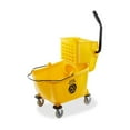 thumbnail image 1 of Commercial Mop Bucket with Side Press Wringer, 26 Quart, Mop and Bucket with Handle, Buckets for Kitchen, Home, Dorm, Living Room, Indoor, Yellow, 1 of 5