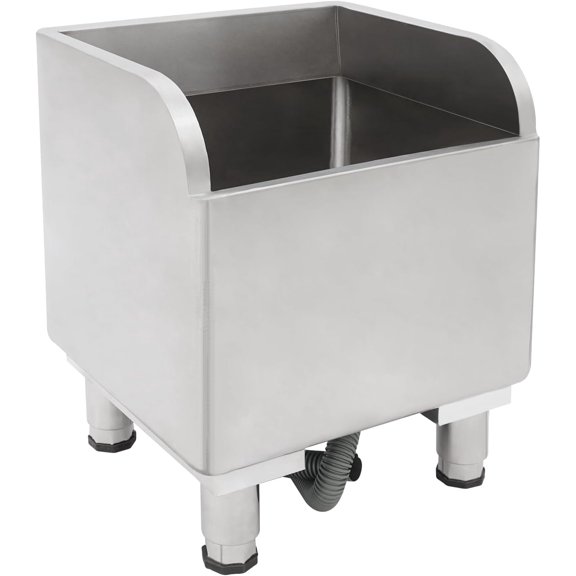 Commercial Mop Sink Stainless Steel Utility Basin with Raised Baffle & Quick Drain Filter, 18x16x20in Floor Sink for Kitchen Restaurant Garage