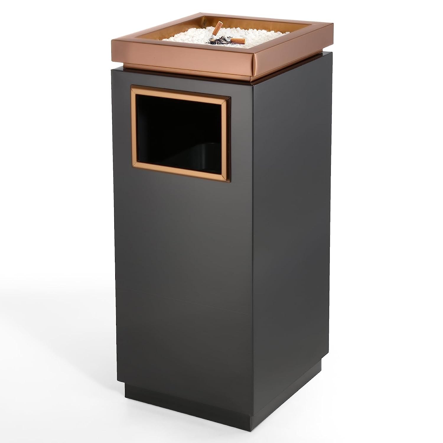 Commercial Outdoor Trash Can, 13 Gallon Stainless Steel Outdoor Trash